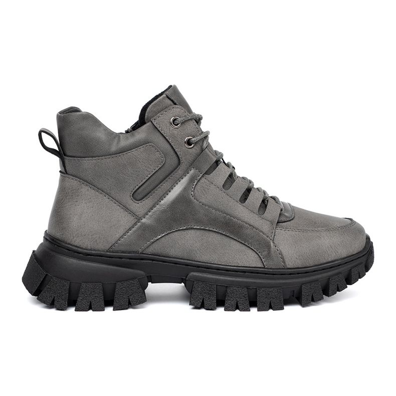 Sergio Leone thick lace -up trapers with thick sole grey 2 Sergio Leone thick lace -up trapers with thick sole grey 2