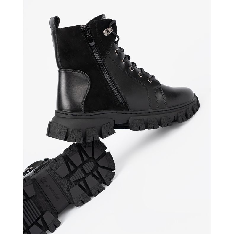 Black boots with a massive sole and Sergio Leone slider 1