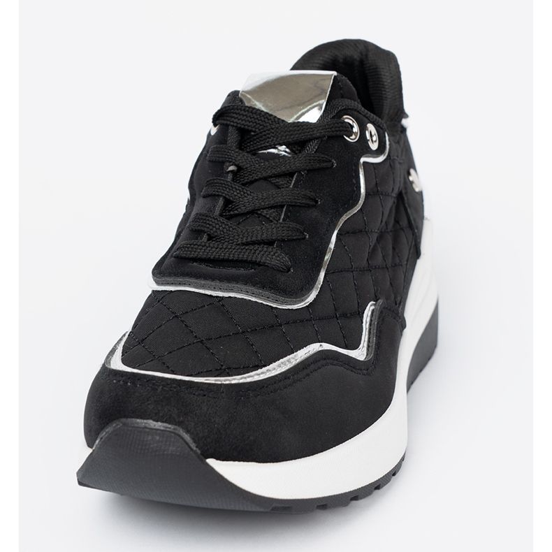 Shelvt Black women's wedge sneakers 1 Shelvt Black women's wedge sneakers 1