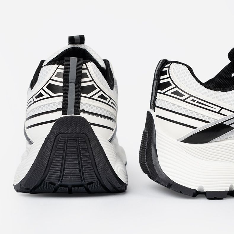 Shelvt White and white comfortable sneakers with a mesh 1