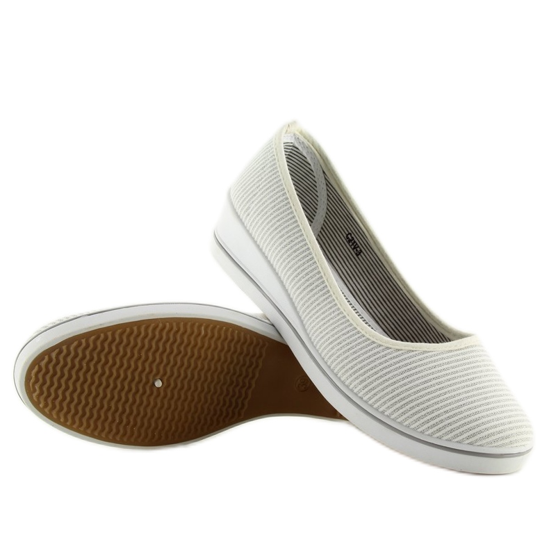 Silver wedge ballerinas c21v Silver grey 2