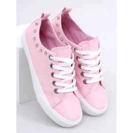 Sneakers with pink cubic zirconias BL122p Pink 1