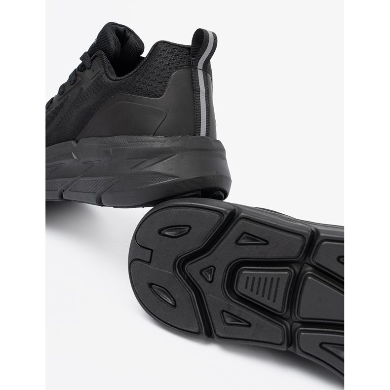 Shelvt Black sports men's shoes with mcarthur mesh 1