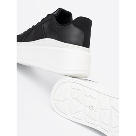 Shelvt Classic black sneakers on a thick sole 1