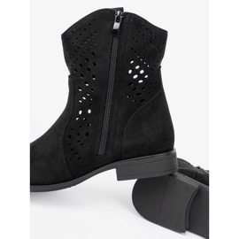 Seastar Black openwork boots in cowboy style 1