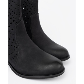 Seastar Openwork black boots 1 Seastar Openwork black boots 1