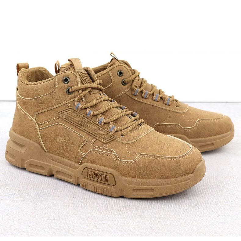 Men's ankle sports shoes light brown big star ss174281 1 Men's ankle sports shoes light brown big star ss174281 1