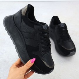 Shoes insulated on the black big star ss274007 platform 1 Shoes insulated on the black big star ss274007 platform 1