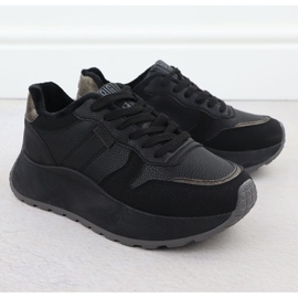 Shoes insulated on the black big star ss274007 platform 2 Shoes insulated on the black big star ss274007 platform 2