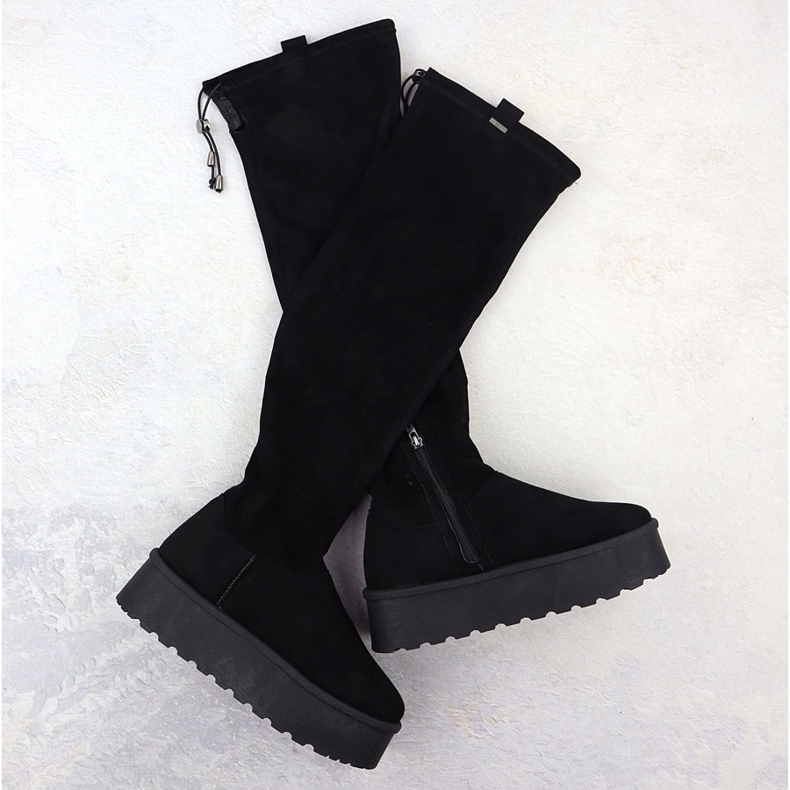 Women's boots on the Platform Black Big Star SS274264 1