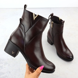 Women's boots on the post insulated brown Vinceza 58581 1