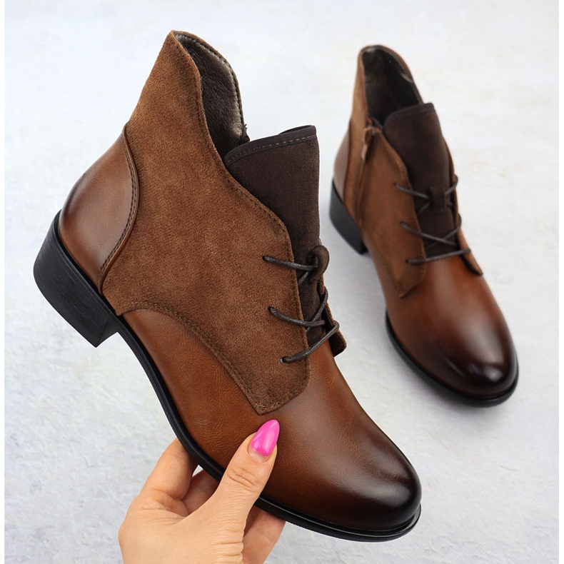 Women's insulated boots camel Jezzi asa198-15 brown 1 Women's insulated boots camel Jezzi asa198-15 brown 1