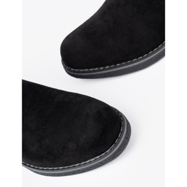 Shelvt Simple black boots with a comfortable heel 1