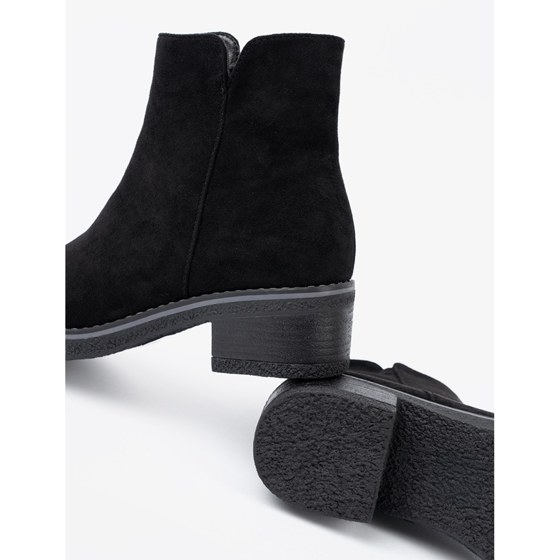 Shelvt Simple black boots with a comfortable heel 2