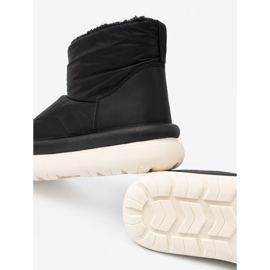 Shelvt Waterproof black snow boots with a fur interior 2