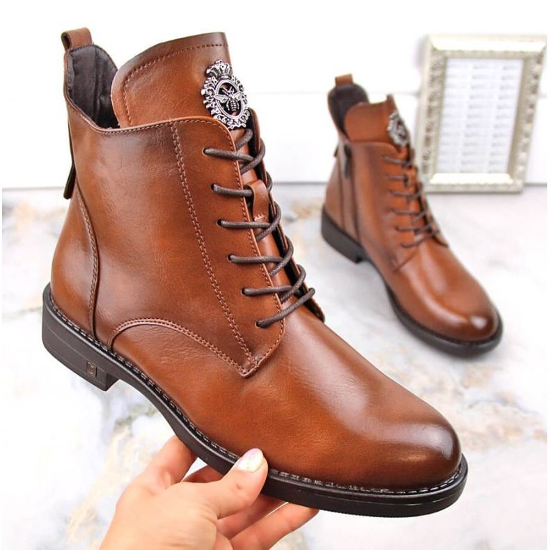 Lace-up and zipper boots Potocki W WOL171C brown 1