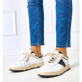 White and white women's marcella sneakers 1