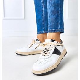 White and white women's marcella sneakers 2