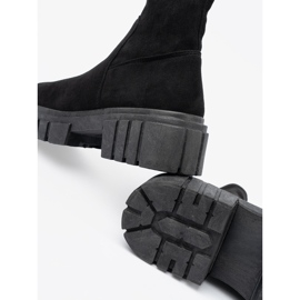 Shelovet women's black suede ankle boots 1