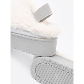 Shelvt Silver snow boots with fur and platform 1