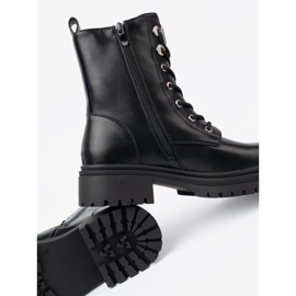 Shelvt Black laced bags with a metal decoration 2