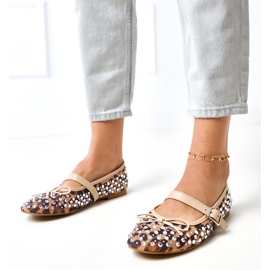 Leopard mesh ballerinas with Elasid crystals multicolored 1