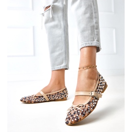 Leopard mesh ballerinas with Elasid crystals multicolored 2