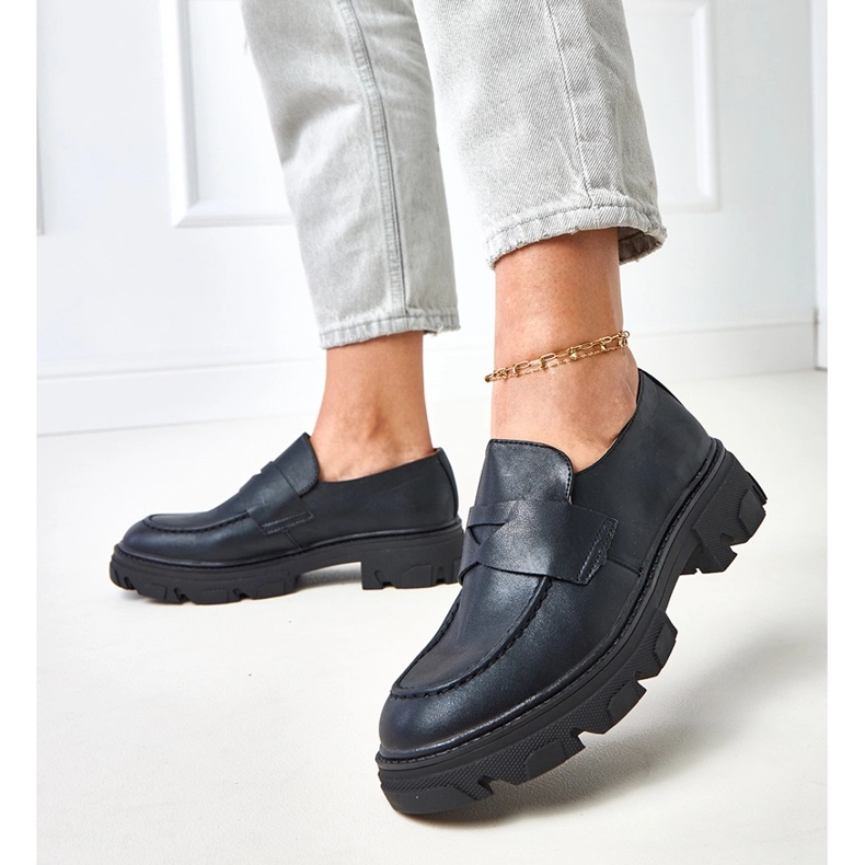 Black Women's Mathered Moccasins Kirna 2 Black Women's Mathered Moccasins Kirna 2