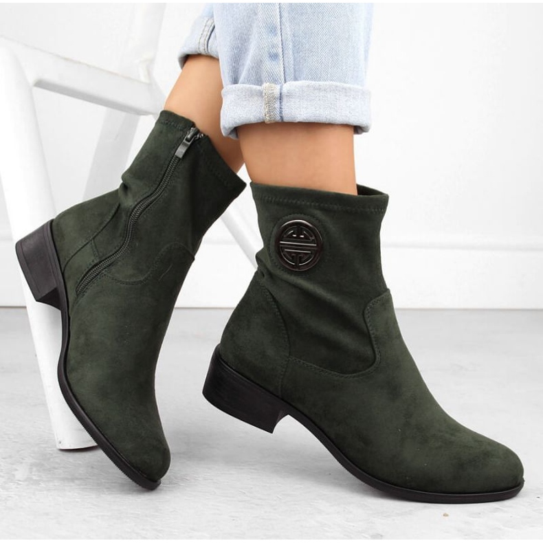 Suede boots Jezzi in ASA198-28 Jez432b green 1