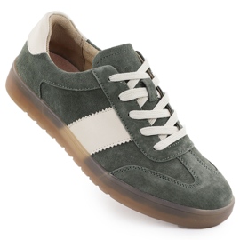 Khaki Filippo Dp6770 leather leather shoes green 1