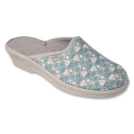 Befado women's slippers with pu patterns 219D485 gray grey 1