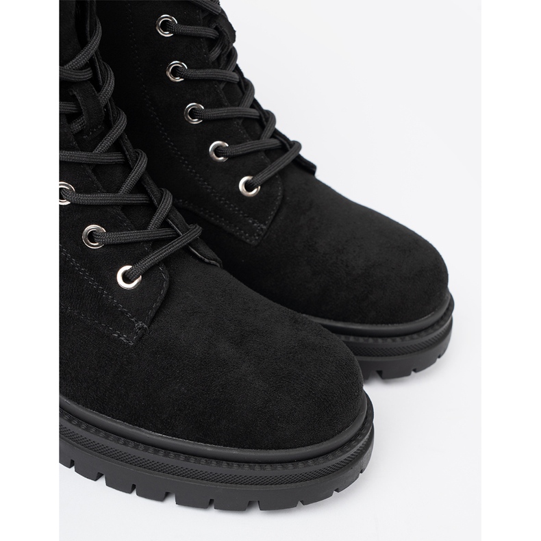 Shelvt Elegant black workers with shiny crystals 1