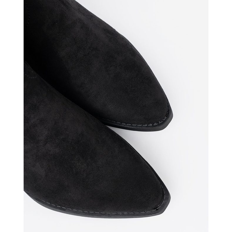 Shelvt Black women's boots with a classic cut 1