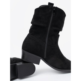 Shelvt Black women's boots with a classic cut 2