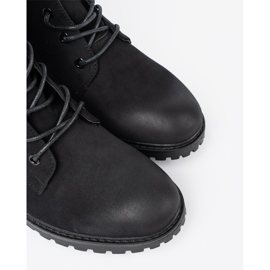 Shelvt Fashionable black workers with decorative lacing 1 Shelvt Fashionable black workers with decorative lacing 1