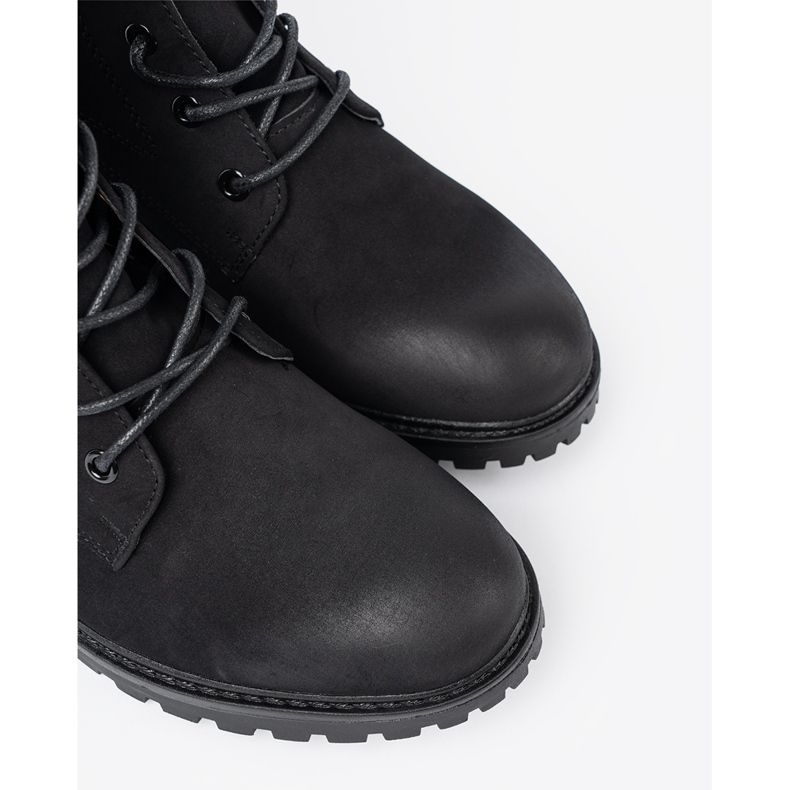 Shelvt Fashionable black workers with decorative lacing 1 Shelvt Fashionable black workers with decorative lacing 1