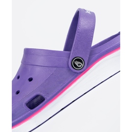 Shelvt Purple Crocs shoes 1