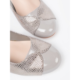 Shelvt Gray pumps with a silver decoration 1 Shelvt Gray pumps with a silver decoration 1