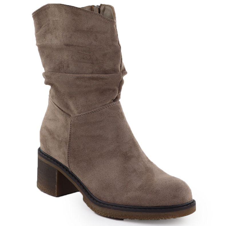 Women's suede boots beige Potocki Z25-CN51303 1