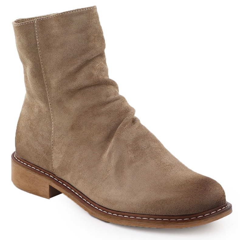 Women's suede boots brown Potocki z25-sz12716 beige 1 Women's suede boots brown Potocki z25-sz12716 beige 1