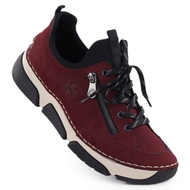 Comfortable women's burgundy rieker 45973-36 red 1