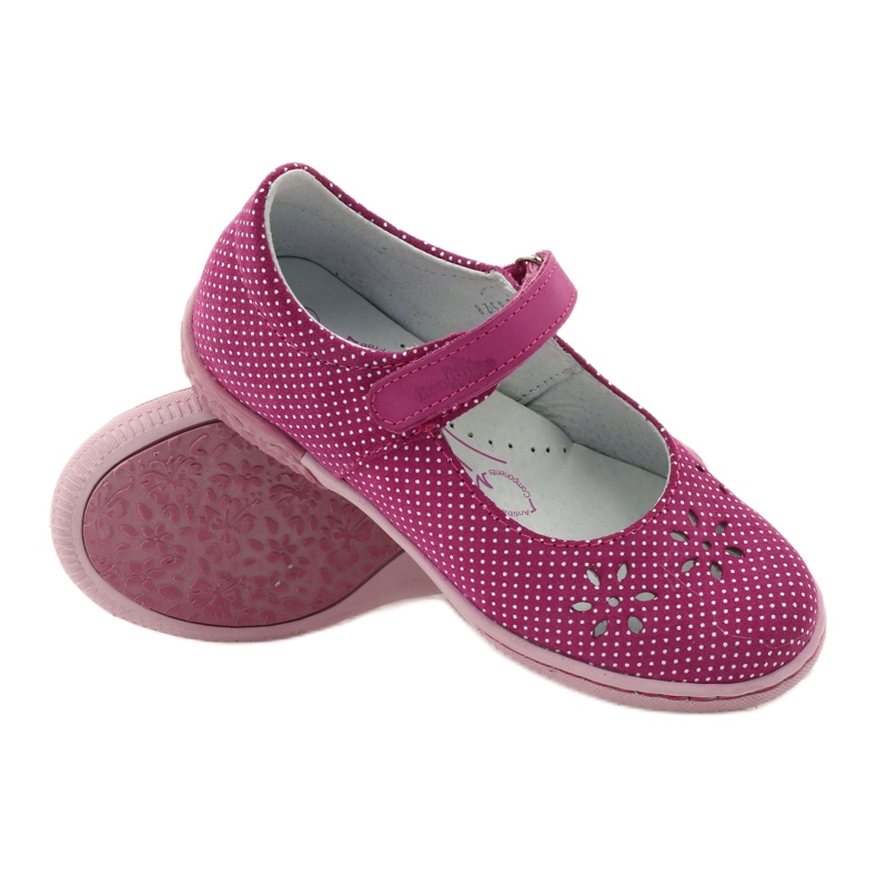 Girls' ballerinas flowers Ren But 3285 pink white 3