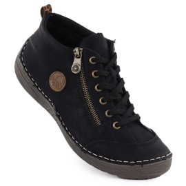 Women's comfortable black boots black rieker 52514-00 1 Women's comfortable black boots black rieker 52514-00 1