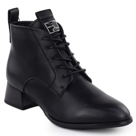 Black Vinceza 66805 leather high heels 1