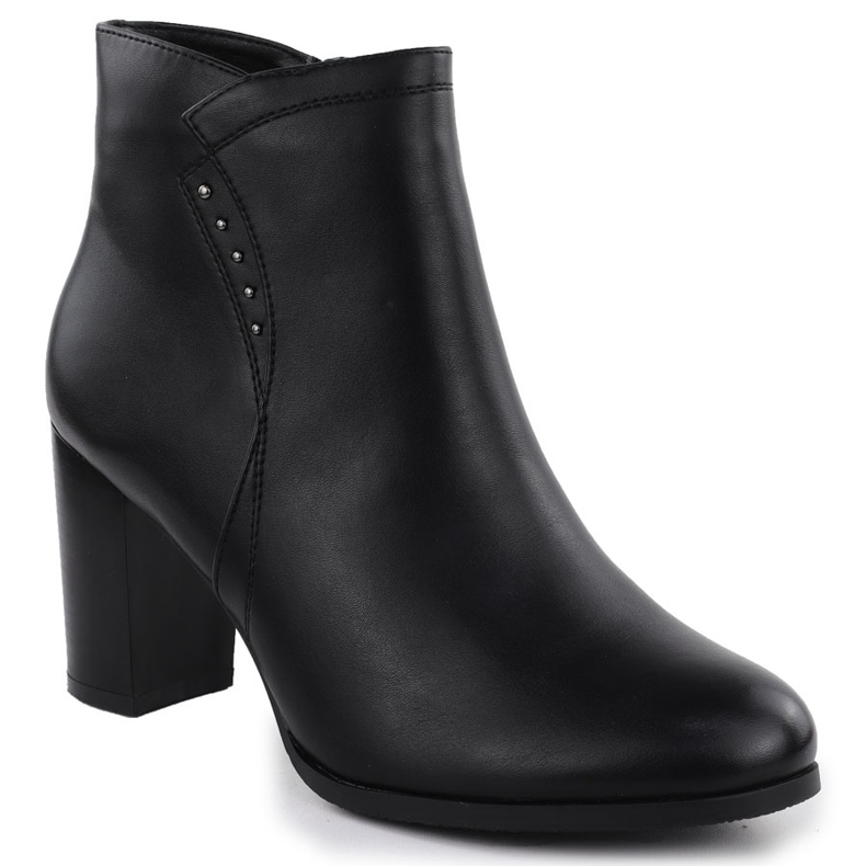 Women's leather boots on the pillar insulated black Sergio Leone BT25015 1