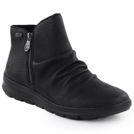 Leather waterproof Women's Black Rieker Z0056-00 1