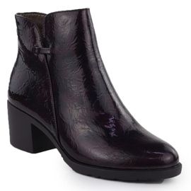 Painted boots on the Burgundy M. Daszyński SA128-61 for women 1