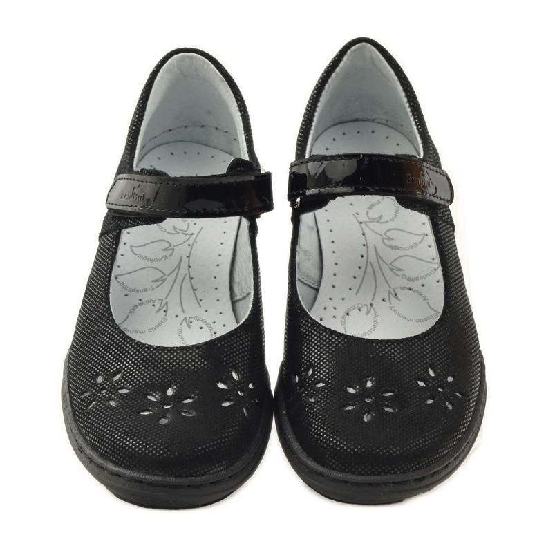 Girls' ballerinas flowers Ren But 4351 black 4