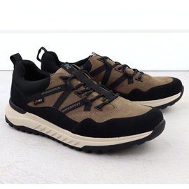 Waterproof leather brown sports shoes Rieker U0104-20 2