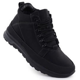 Men's insulated lace-up boots black unisoft 25mn02-9434 1